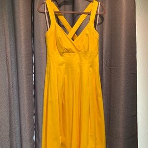 Calvin Klein sunny yellow cross-Back sundress